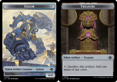 Golem (0013) // Treasure (0018) Double-Sided Token - Foil